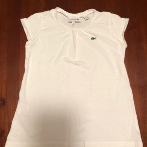 Girl’s Lacoste s/s white cotton T.